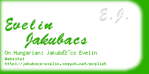 evelin jakubacs business card